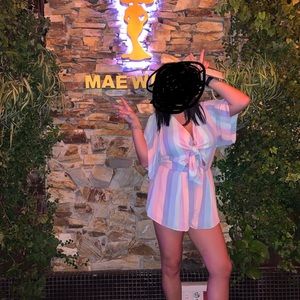 Buddy Love Front Tie Cotton Candy Colored Dress